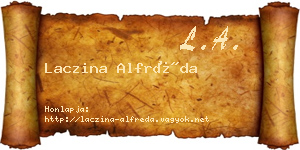 Laczina Alfréda névjegykártya